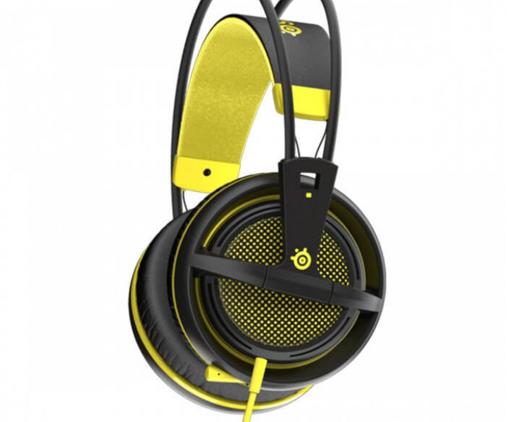 Наушники SteelSeries Siberia 200 (51138) Yellow, 2 x Mini jack (3.5 мм), накладные, кабель 1.8 м
